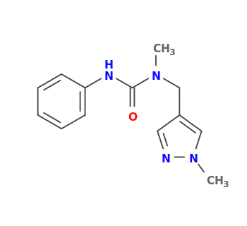1-methyl-1-[(1-methylpyrazol-4-yl)methyl]-3-phenylurea