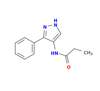 N-(5-phenyl-1H-pyrazol-4-yl)propanamide