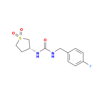 1-[(3R)-1,1-dioxothiolan-3-yl]-3-[(4-fluorophenyl)methyl]urea