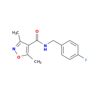 N-[(4-fluorophenyl)methyl]-3,5-dimethyl-1,2-oxazole-4-carboxamide