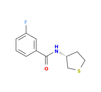 3-fluoro-N-[(3R)-thiolan-3-yl]benzamide