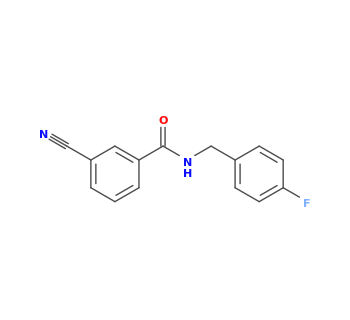 3-cyano-N-[(4-fluorophenyl)methyl]benzamide