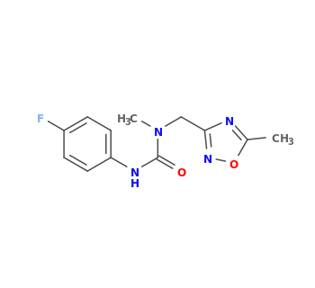 3-(4-fluorophenyl)-1-methyl-1-[(5-methyl-1,2,4-oxadiazol-3-yl)methyl]urea